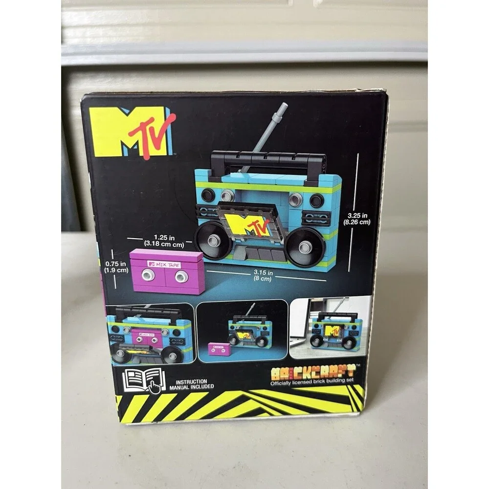 Brickcraft MTV Boom Box Brick Building Set New Sealed Box